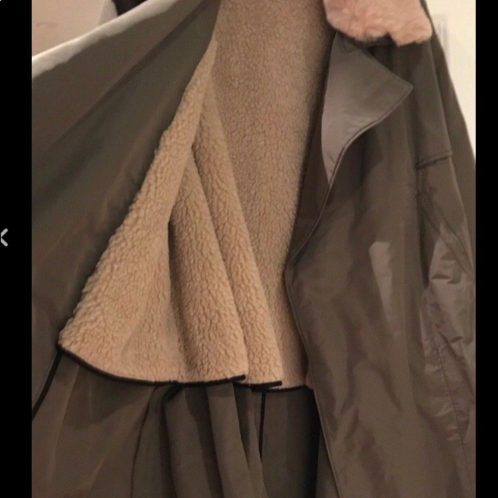 HACHE TRENCH COAT LINED WOMAN'S COAT FUR COLLARS - Picture 3 of 8